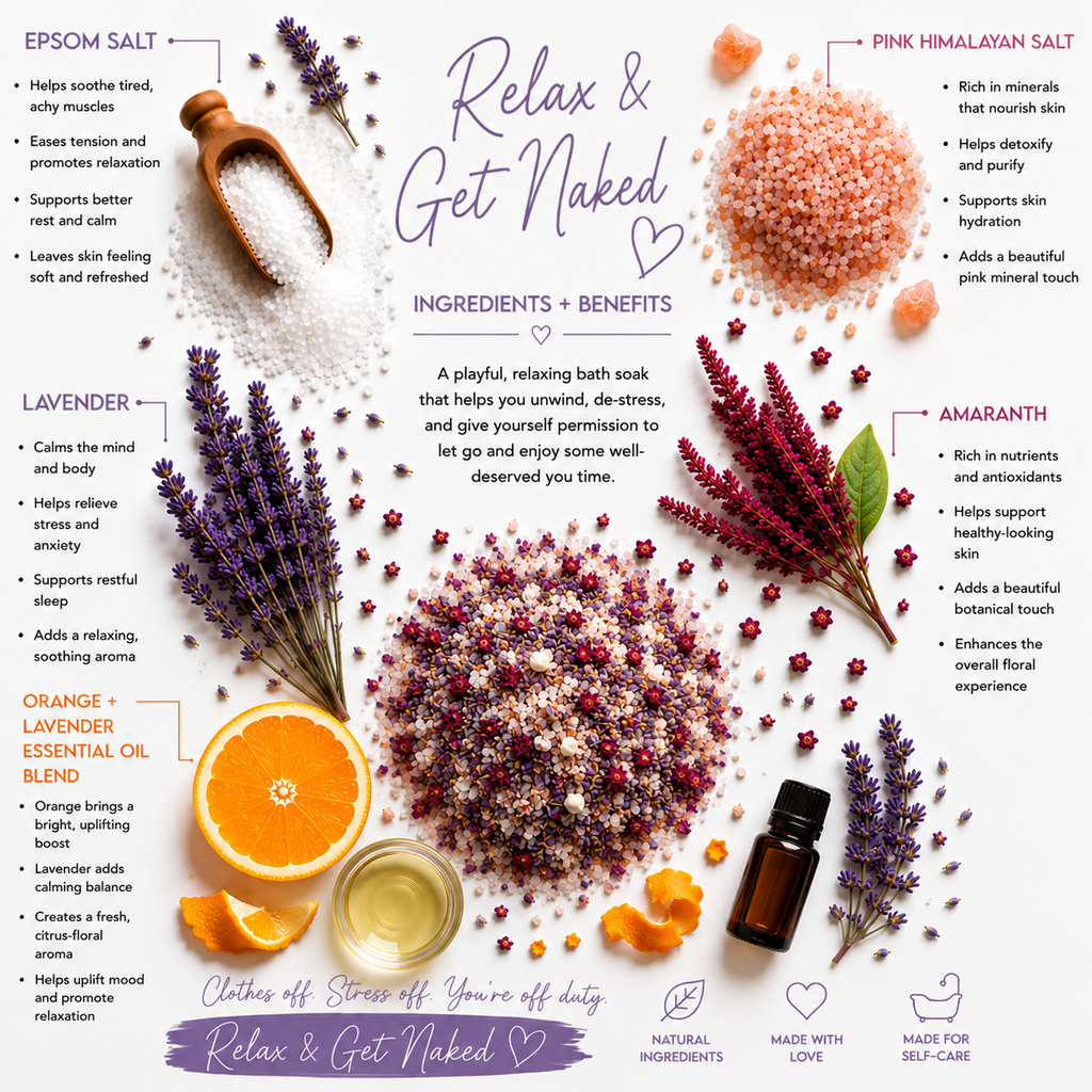 Relax & Get Naked Bath Soak | Intention Salt | Spicy Gift