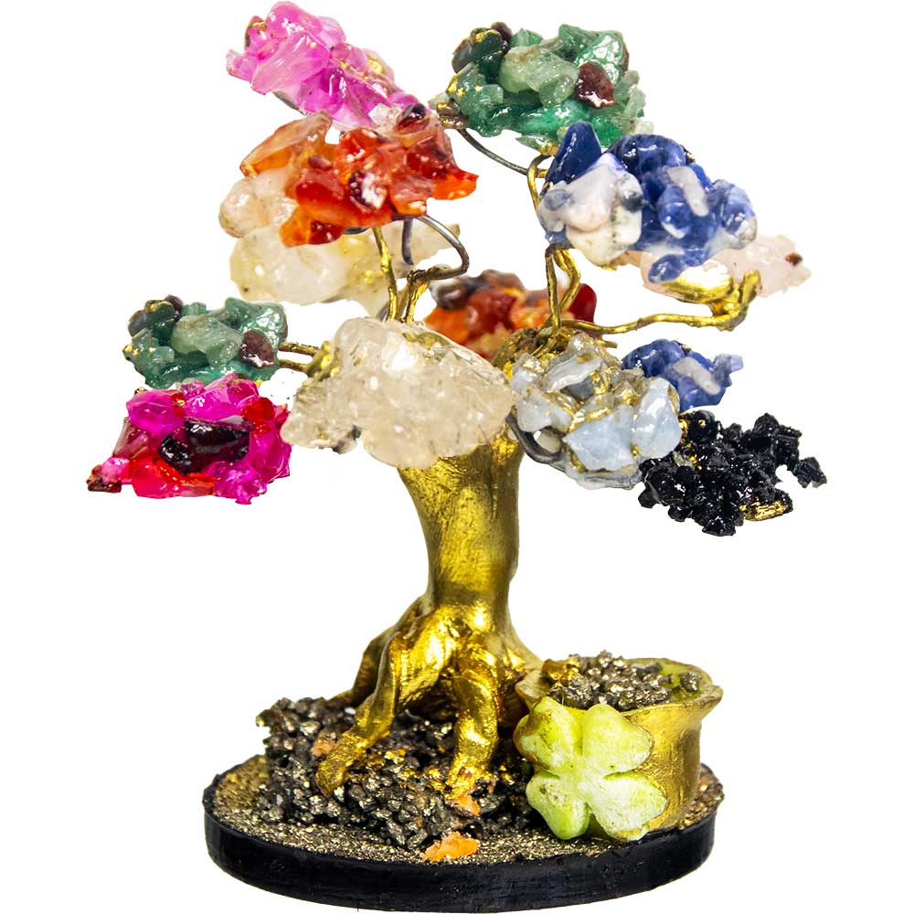Bonsai Gemstone Tree - Happiness (Each): Multi Colors / Gemstones