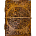 Leather Journal With Strap - Flower of Life (Each)