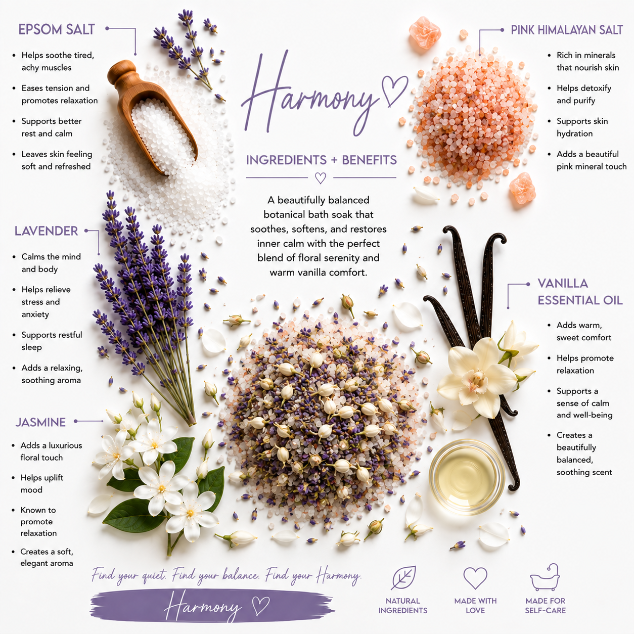 Harmony Bath Soak - Bath Salts - Single Use