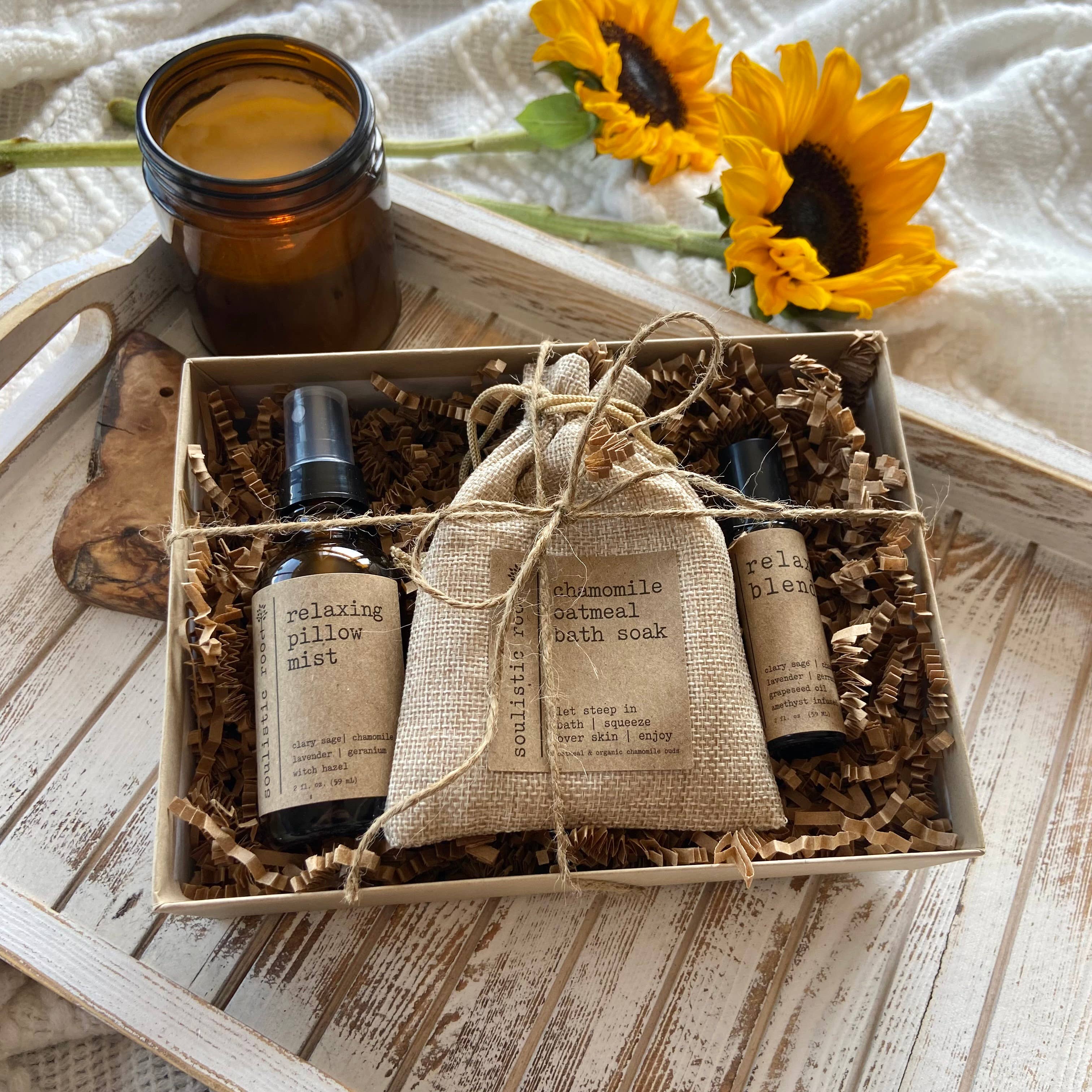 Relax Gift Set | Pillow Spray | Oatmeal | Relax Roller