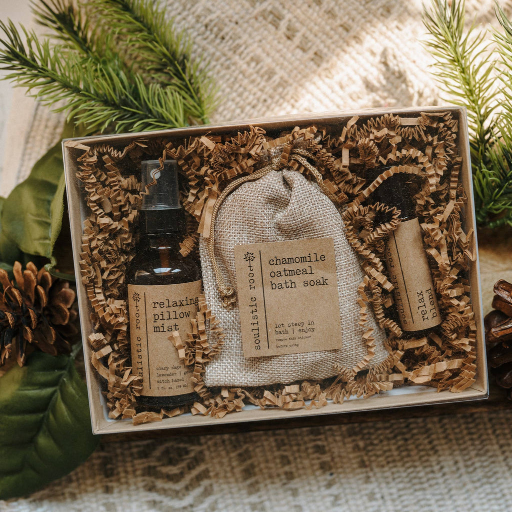 Relax Gift Set | Pillow Spray | Oatmeal | Relax Roller